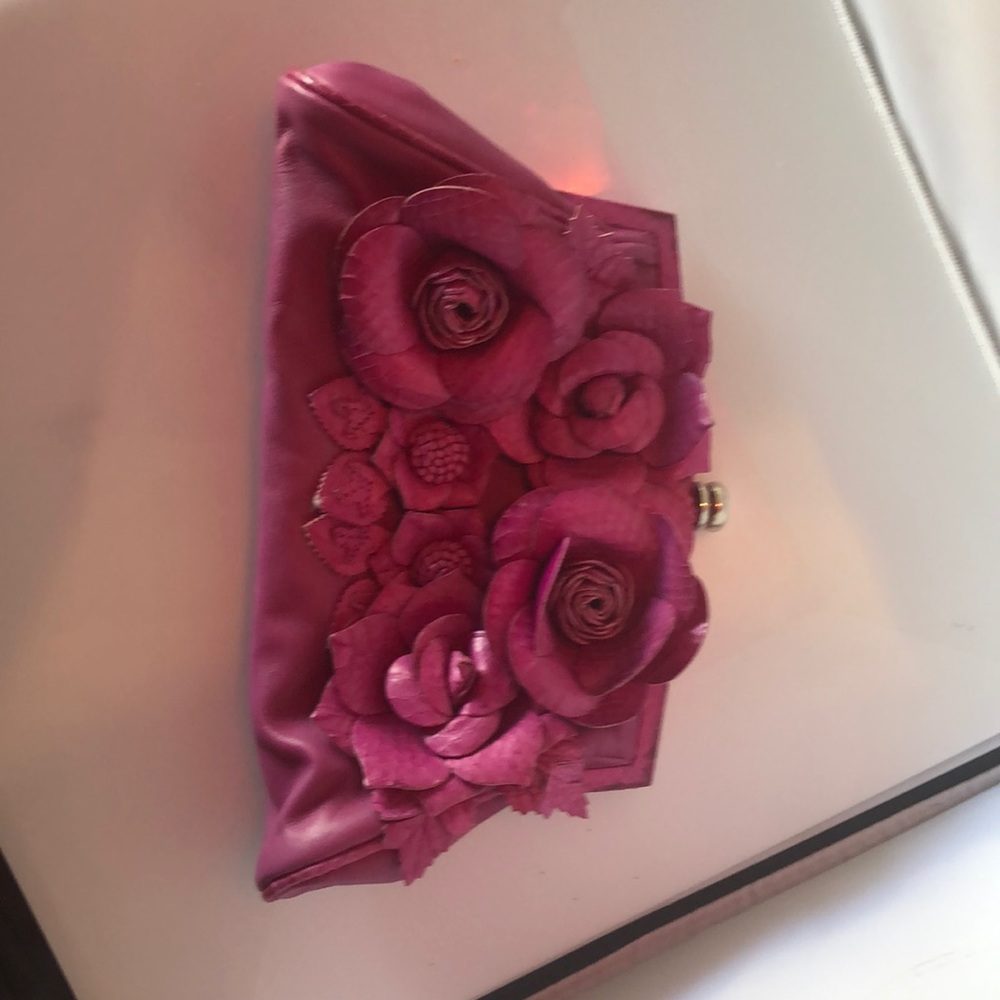 Handmade leather clutch handbag